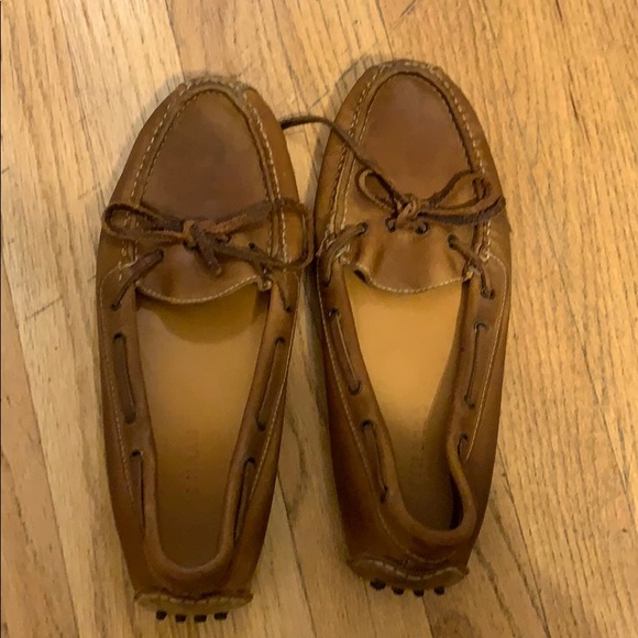 Brown Leather Cole Haan Driving Mocs/Loafers Sz 7 - Picture 1 of 4